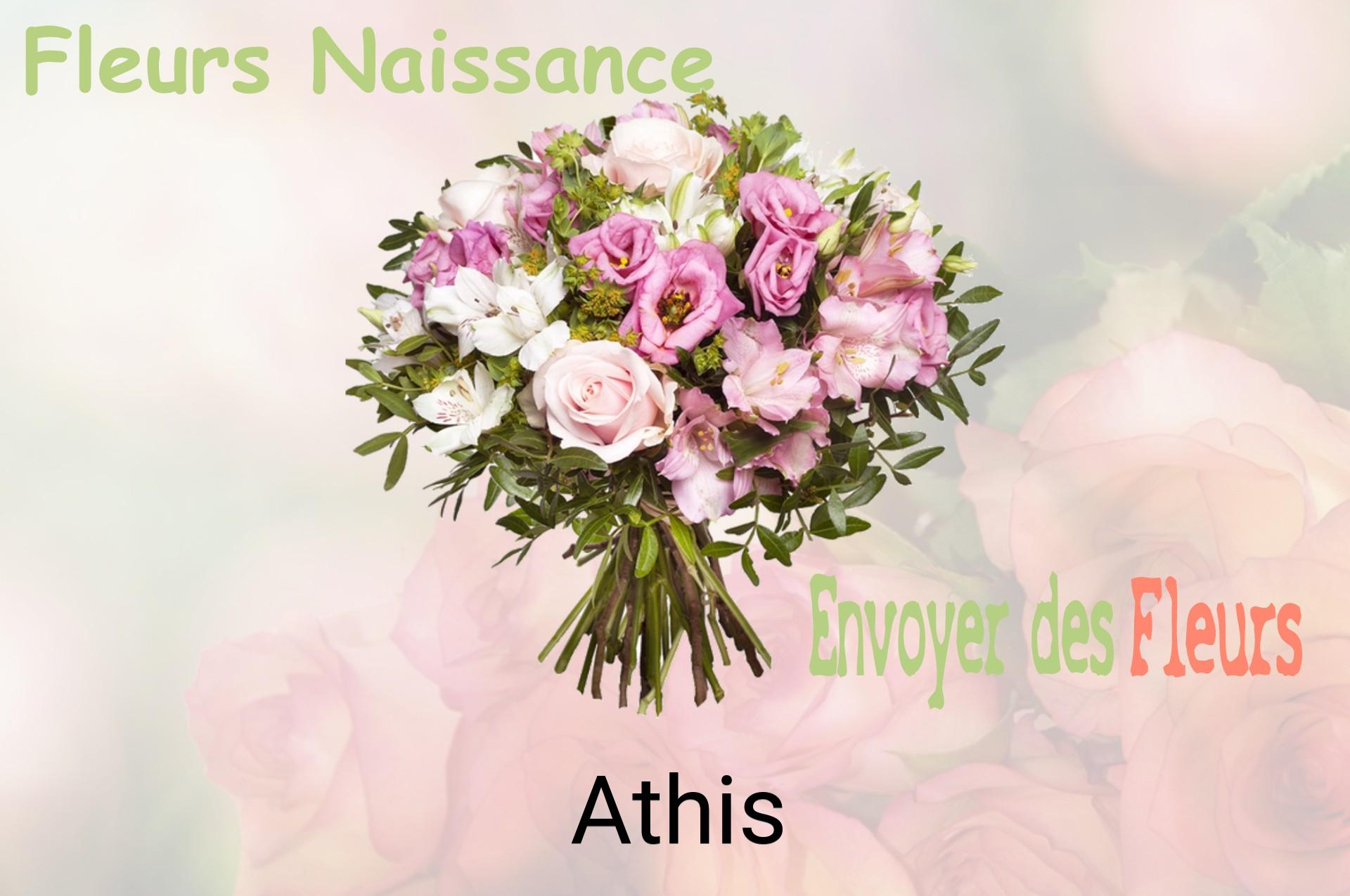 Bouquet de fleurs de naissance livré à Athis